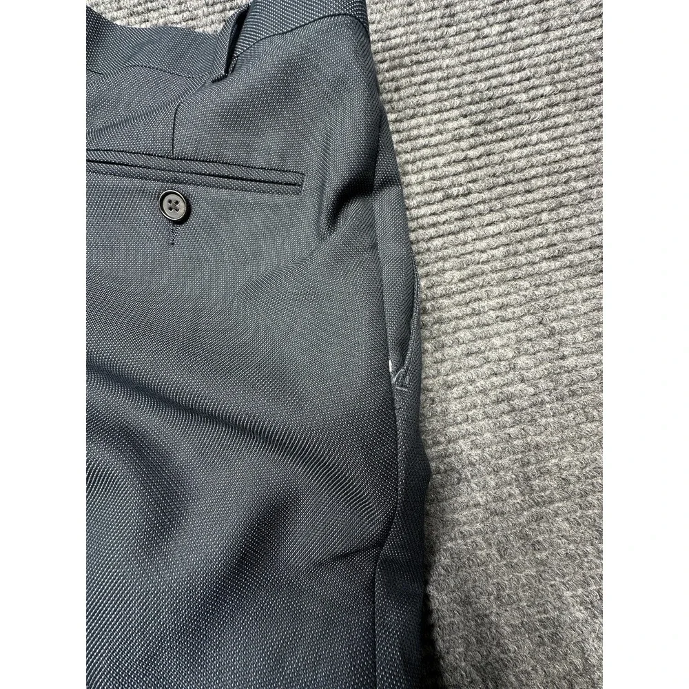 Ralph Ralph Lauren Pants Mens 38x26*‎ Navy Pleated Dress Slacks Polyester Rayon